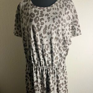 Old Navy Grey/Black leopard Patterned Dress